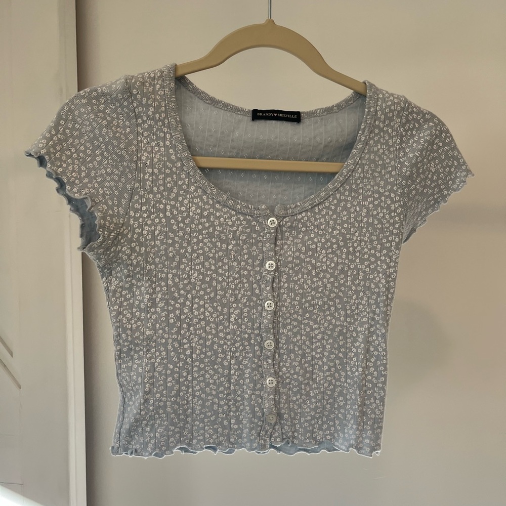 Brandy Melville blue floral zelly
